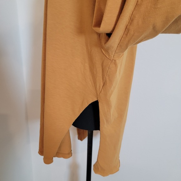 We the Free Large Long Sleeve Mustard Brown Cotton Mockneck Oversize OB1235140 - Picture 10 of 13